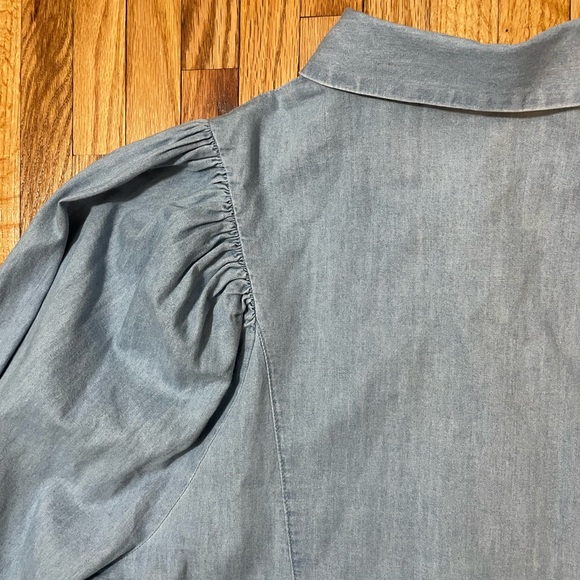 WHO WHAT WEAR Chambray Button-up - Picture 13 of 14